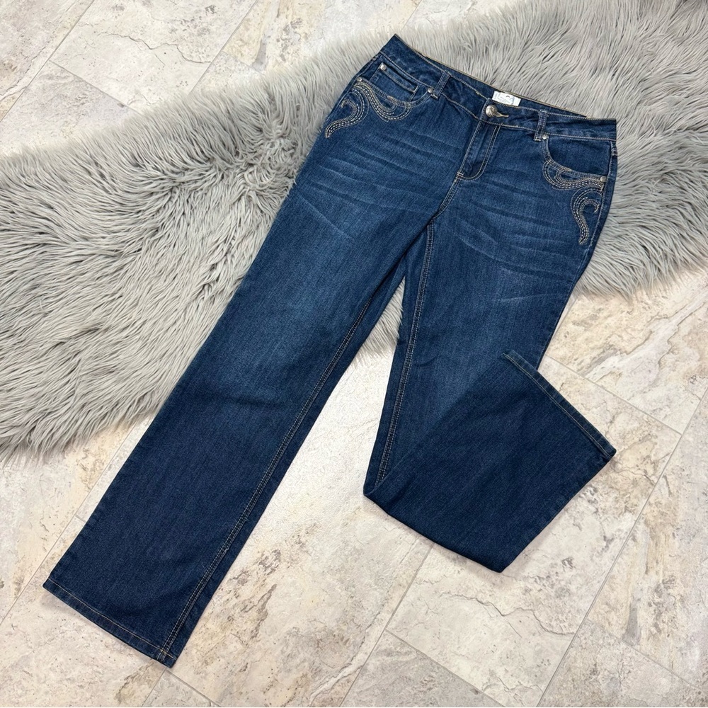 Vintage Y2K Oso Casuals Blue Denim Low Rise Flare Jeans Women’s Size 10